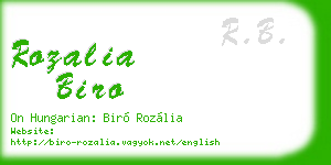 rozalia biro business card